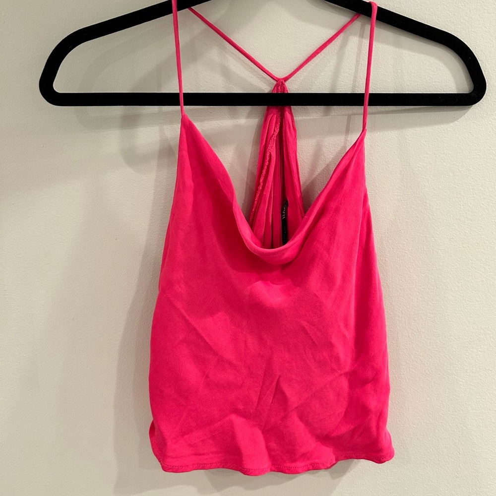 Zara Pink Silk Top